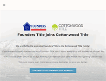 Tablet Screenshot of founderstitle.com